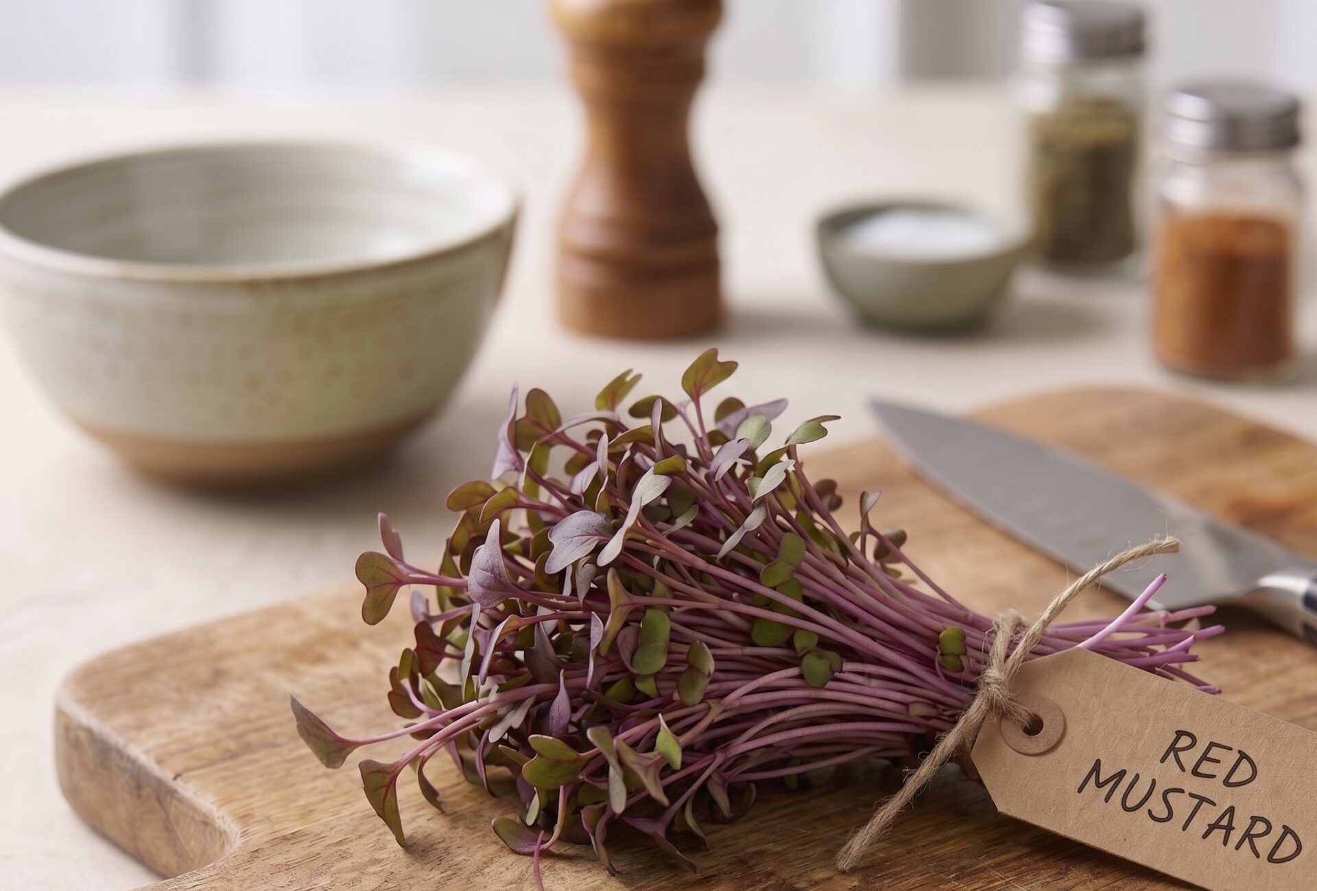 Red Mustard by Varmers Microgreens