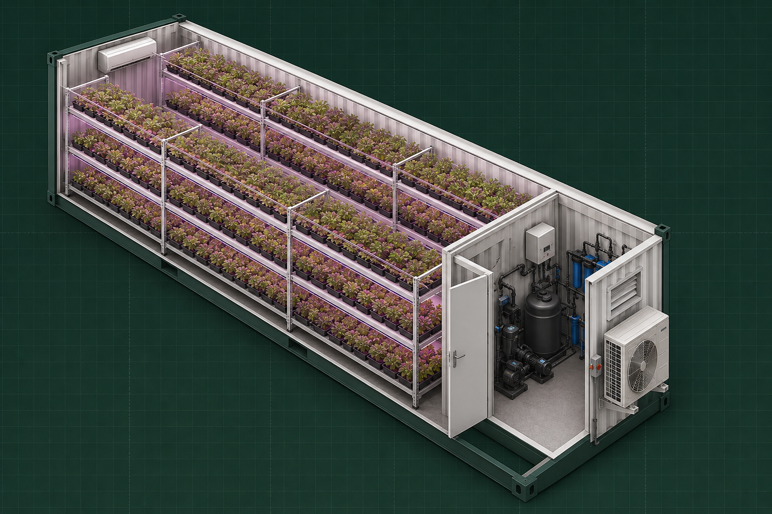 Container 48 growing layout